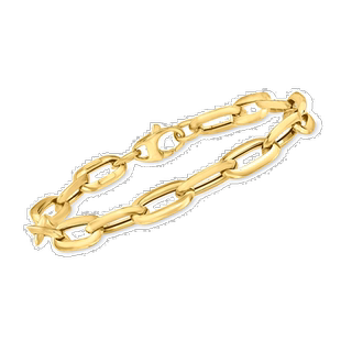 自营 Ross-Simons 意大利 14 克拉黄金椭圆形回形针链式手链 - 7