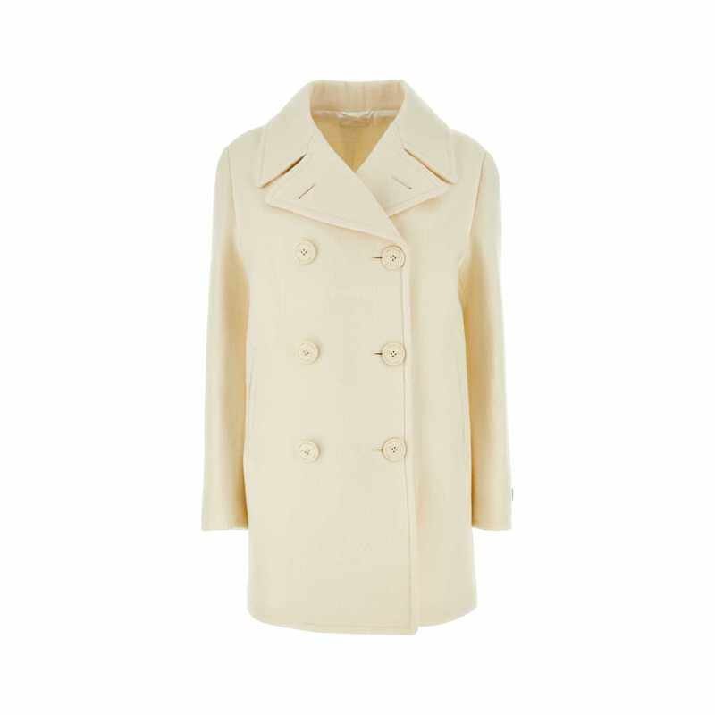 PRADA 女士大衣 P656QES23213EVF0304 AW2024 白色
