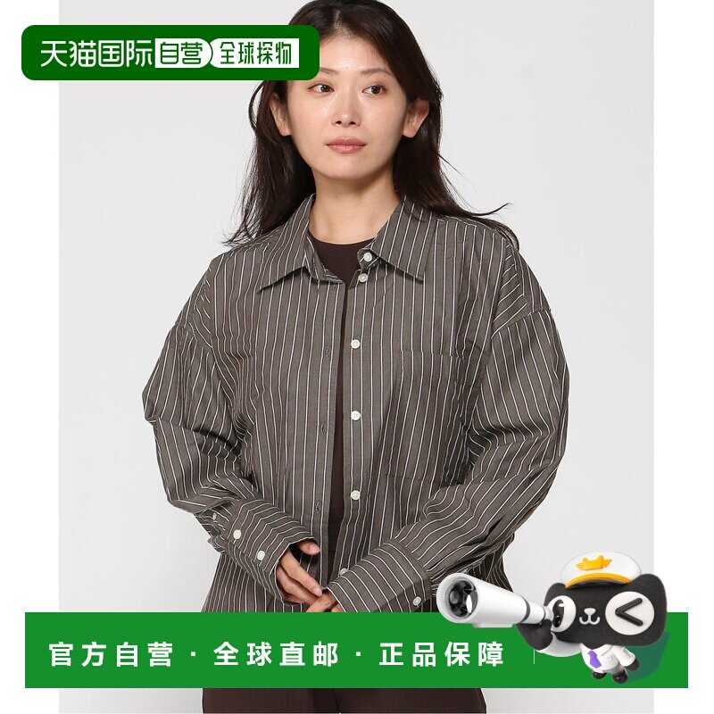 日本直邮GAP 女士有机棉泡泡纱 oversized 短款衬衫图片