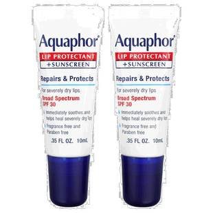 香港直邮aquaphor护唇膏+抗晒霜SPF30保湿防晒2*10ml正品补水护理