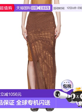 1h可退 香港直邮Rick Owens 镂空针织半身裙 RP02D3605KNETMH74