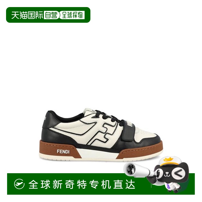 韩国直邮FENDI25SS平板鞋女8E8453AOMNF1ME7 P25BLACK WHITE ICE