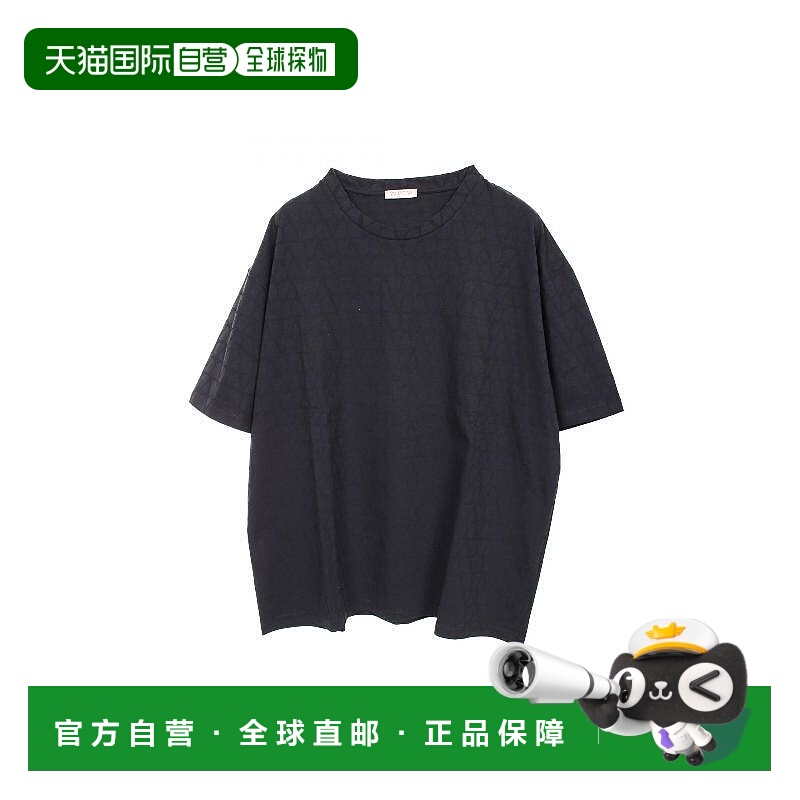 日本直邮中古Valentino华伦天奴男S级99新T-shirtT恤棉上衣蓝色