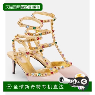 香港直邮Valentino 女士 1h可退 华伦天奴 铆钉皮质浅口鞋