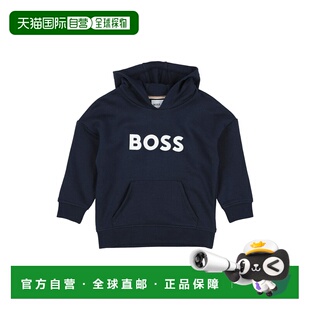 1h可退 香港直邮BOSS 波士 男童 连帽卫衣童装 blue蓝色 舒适时尚