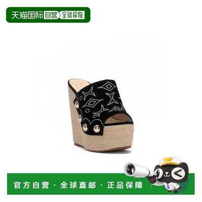 自营 jessica simpson女士 Vadim Espadrille 坡跟高跟鞋（黑色）