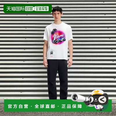 自营 hugo bossHUGO x VCARB球迷服T恤，印有迈阿密艺术品-白色