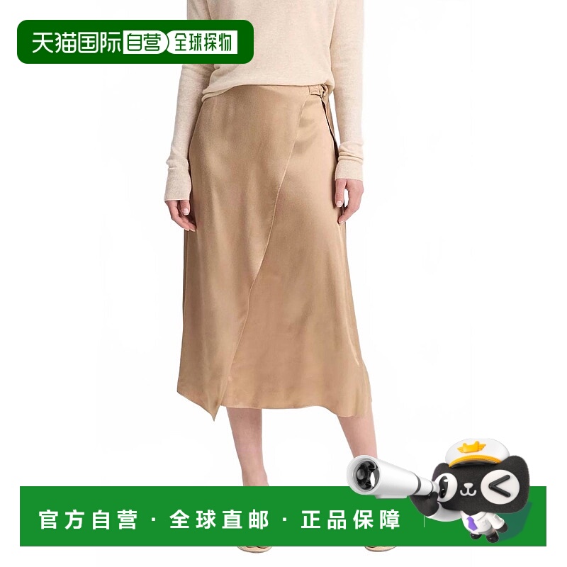 自营 vinceDraped D-Ring Wrap Skirt In Rye - rye 美国奥莱直发