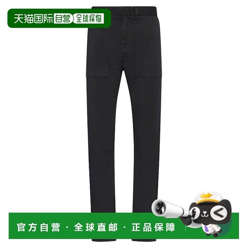 1h可退 香港直邮潮奢 Fendi 芬迪 男士 休闲长裤 black黑色 舒适