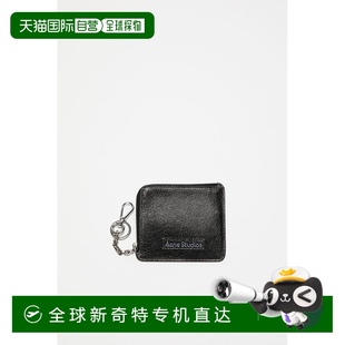 Studios 欧洲直邮Acne FW24女士黑色牛皮钱包