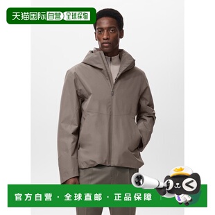 自营欧洲直邮Mango芒果 男士中棕色Thermolite® 防水连帽夹克