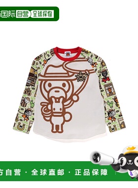 1h可退 日本直邮A BATHING APE 儿童款西部风格长袖T恤 2L2031100