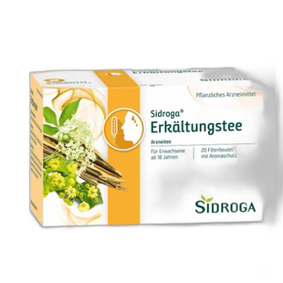 欧洲直邮Sidroga接骨木花感冒发烧柳树皮椴树花茶包效期26年12月