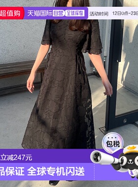 日本直邮JUNOAH 透明防溅蕾丝花边高领连衣裙套装 JU5602EW05859