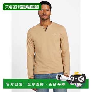 Henley Sleeve Tee toasted 美国 自营guessRicardo taupe Long