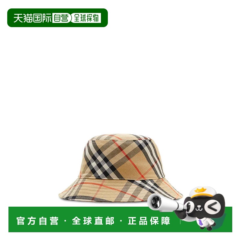 香港直邮BURBERRY 男士帽子 8085726 CO 浅棕色 BURBERRY CHECKER