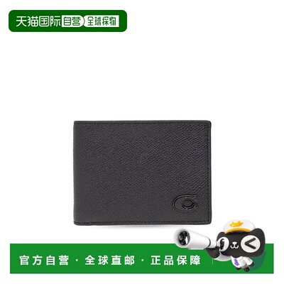 香港直邮COACH 男士钱包 CJ9470BLK CO 黑色 Leather wallet蔻驰