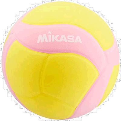 【日本直邮】MIKASA Smile Volley 4号 VS160W-Y 黄色/粉色 排球4
