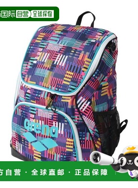 日本直邮ARENA 35L印花水泳背包[AS5FBP31U BKEM] 黑色 背包