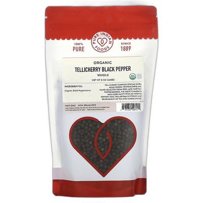 香港直邮Pure Indian Foods,有机 Tellicherry 黑胡椒，整粒，8 2