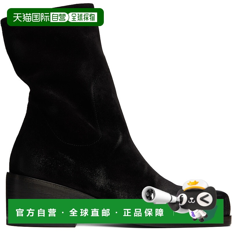 1h可退 香港直邮潮奢 marsell 女士 黑色 Cassello 踝靴 MW6665P0