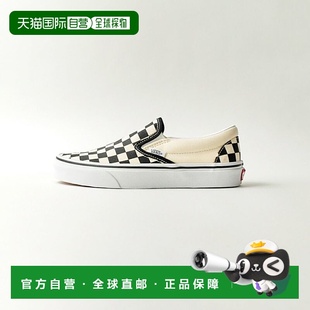1h可退 日本直邮VANS 男士经典棋盘格帆布一脚蹬鞋款 VN000EYEBWW