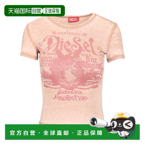 香港直邮DIESEL 女士T恤 A233290PLBQ7EK AW2026 【付后1h可退】