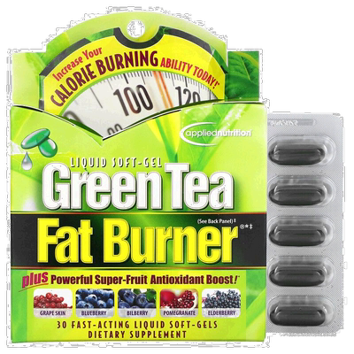 香港直发Applied Nutrition绿茶液态软胶囊减缓30粒效果
