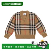 香港直邮Burberry 巴宝莉 女童 1h可退 Holly 格纹羊毛混纺毛衣童