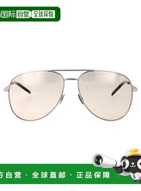 香港直邮SAINT LAURENT 男士太阳镜 CLASSIC11072 AW2025 银色