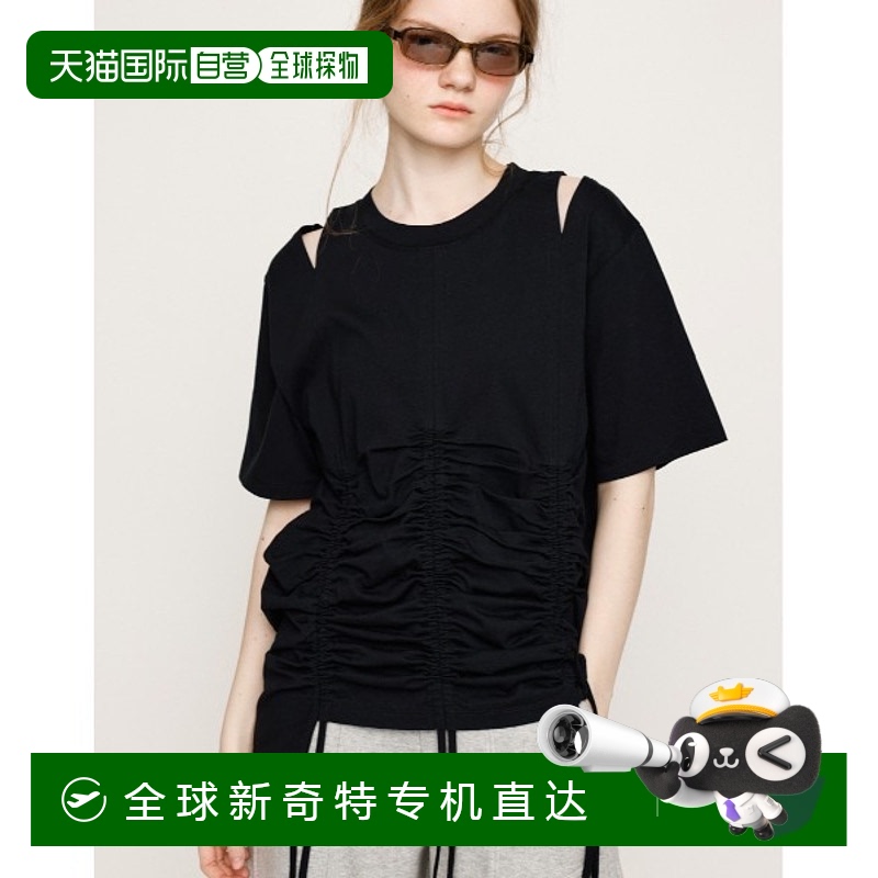 1h可退 日本直邮SLY 女士前后褶皱设计短袖T恤 030ISY803831
