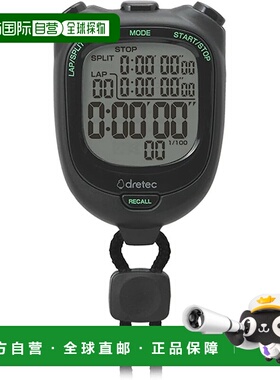【日本直邮】Dretec 秒表 Speel S 黑色 SW-121BK