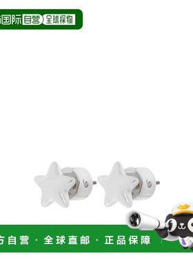 香港直邮COACH 女士耳饰 546483RHO030 AW2025 白色 星星造型耳钉