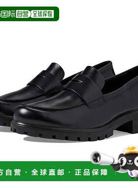 1h可退 香港直邮潮奢 ecco 爱步 女士 Modtray 乐福鞋 black黑色