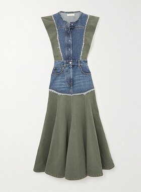 Chloe 蔻依 女士 牛仔中长连衣裙 CHC23ADR04159