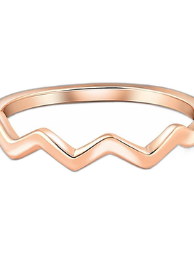 pompeii314k 白金、玫瑰金或黄金可叠戴锯齿形女士戒指结婚戒指 -