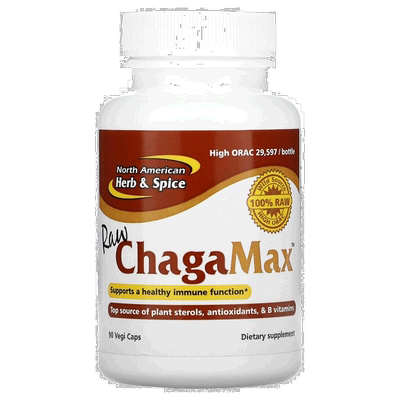 香港直发North American Herb &Spice白桦茸胶囊缓解压力供能90粒