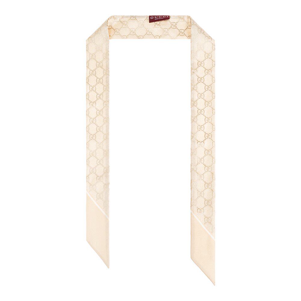 GUCCI 女士围巾 8122503G0019078 CO 花色 GG真丝领结