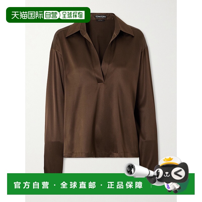 香港直邮Tom Ford 汤姆 福特 女士 真丝混纺缎面衫 TS2144FAX881E