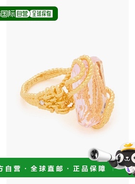 1h可退 香港直邮ZIMMERMANN 女士 镀金晶石镶嵌水晶戒指 4622S24G