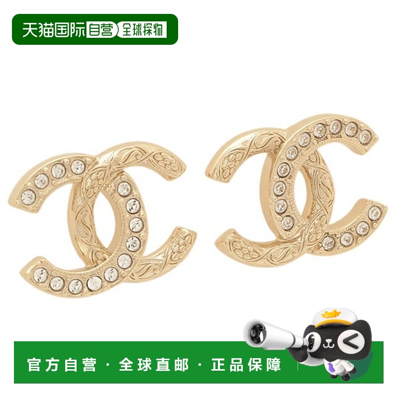 日本直邮Chanel 耳环带 CC 标志和 Coco 标志金色女士CHANEL ABG0