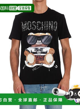 1h可退 香港直邮MOSCHINO 男士T恤 070152401555 AW2021 黑色 Ted