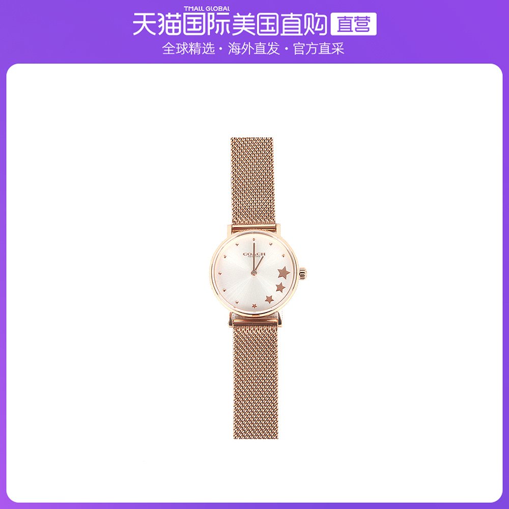 香港直发COACH蔻驰腕表奥莱款女士石英机芯板扣手表14503519女表