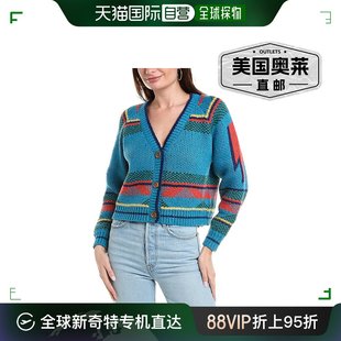 Denim MOTHER 美国奥莱 Bowie 插肩短款 蓝色 开衫 直发