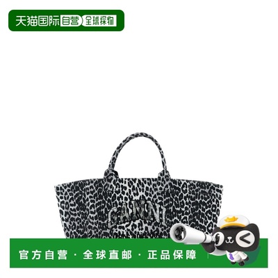 1h可退 香港直邮潮奢 GANNI 甘尼 女士 'Leopard XXL Tote'... 珠