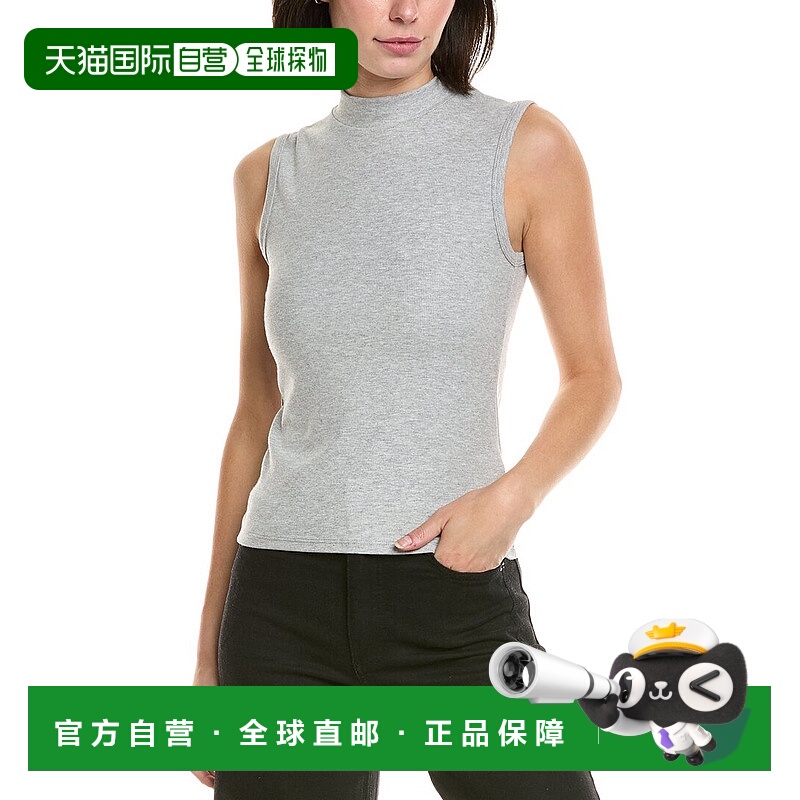 自营perfectwhitetee Mel Mock Neck Tank - grey 美国奥莱直发
