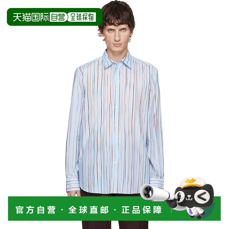 香港直邮Paul Smith 保罗 史密斯 男士 蓝色 Signature Pinstripe