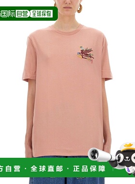 1h可退 香港直邮潮奢 Etro 艾特罗 女士 Pegaso 印花圓領 T 卹 WR