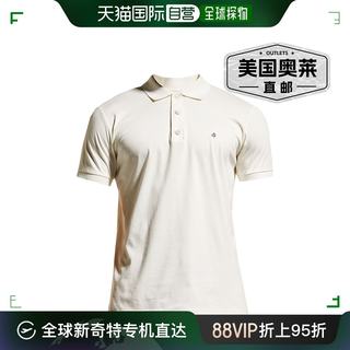 rag & boneRag And Bone 男式双罗纹短袖棉质针织 Polo 衫 象牙色