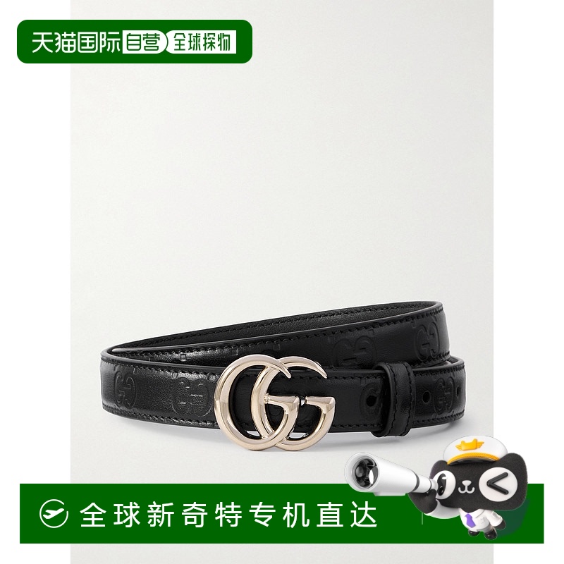 1h可退 香港直邮潮奢 Gucci 古驰 女士 GG Marmont 2.0 凹纹皮带